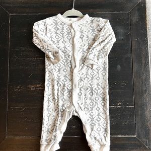 Grey/white footless jumpsuit